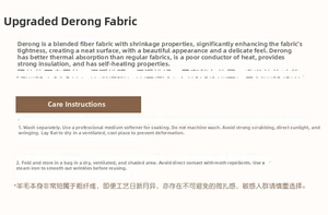 Care instructions for thermal gloves made of Dralon fabric with washing and heat tips