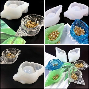 Stampo in silicone a forma di conchiglia per portacandele e ciotole in resina DIY