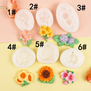 Stampo In Silicone Fiore Ortensia Girasole Ciliegio Fiore Di Pesco DIY Resina Aromaterapia Gesso Sapone Decorazione