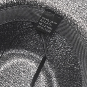 Lace Western cowboy hat interior showing silver metallic texture and sweatband