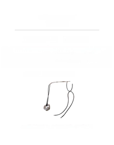 Detailed specs of irregular round pendant showing 90cm black leather cord and 9.7g weight