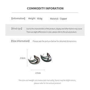 Dimensions détaillées des boucles d'oreilles rondes multicouches avec zircons verts