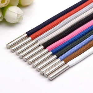 Colorful replacement drawstring cords with metal tips for hoodies and athletic pants