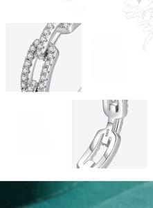 Macro shot of S925 sterling silver padlock ring with hand-set 5A cubic zirconia