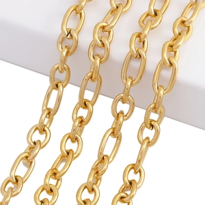 Stainless Steel Cross Chain Oval Link DIY Jewelry Making Findings Crafting Accessories For Necklaces Bracelets