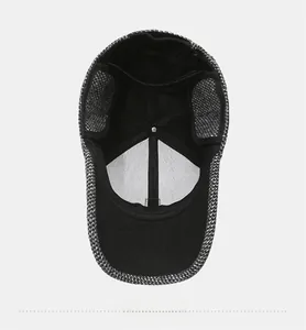 Detail view of the inner lining and foldable ear flaps of the winter baseball cap