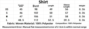 Size guide for cropped shirt with shoulder straps and 100% polyester fabric details