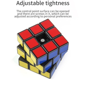 Detail of adjustable tension screw inside the 3x3 educational speed cube core