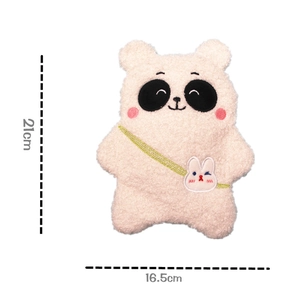 Detailed dimensions of the plush bear pencil case featuring 21cm height and 16.5cm width