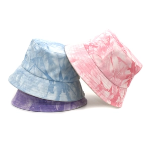 Tie Dye Cotton Bucket Hat Double Sided Wearable Sun Protection Hip Hop Outdoor Fisherman Cap For Men Women