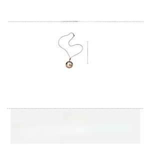 Detail view showing dimensions of vintage wooden drop pendant necklace with 88cm length