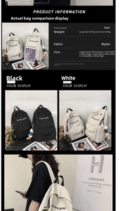 Comparaison détaillée des tailles de sacs à dos en nylon avec de mignons charms en peluche