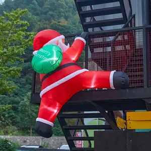 Inflatable Christmas Decoration Waterproof Luminous LED Blow Up Santa Claus Snowman For Outdoor Yard Garden Lawn Roof Wall