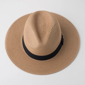Straw Sun Hat Panama Fedora Boater Cowboy Style Breathable UV Protection Summer Beach Vacation Jazz Cap For Women Men