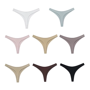 Damen-Strings aus Eisseide mit niedriger Taille in 8 verschiedenen sanften Farben