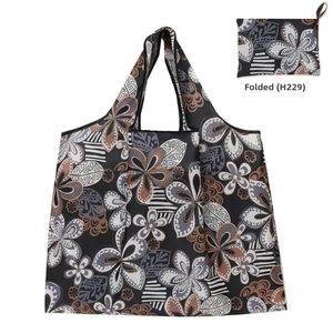 Oxford cloth eco-friendly shopping bag H229 shown in both unfolded and folded states