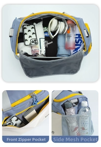 Large capacity travel duffel bag for short trips, fitness gym bag with multi-compartments.