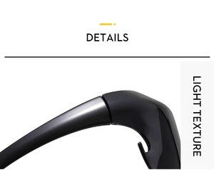 Detail showing the light texture of futuristic Y2K sunglasses with silver metal hinge
