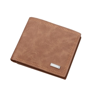 Klassische dunkelbraune Bifold-Herrenbrieftasche aus Leder im Vintage-Stil