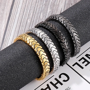 Herren Edelstahl Armband Mechanische Schuppenkette Schweres Industrie Punk Armreif Matt Glänzend Schmuck