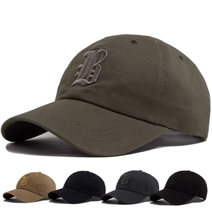 Baseball Cap Cotton Embroidered Gothic Letter B Sun Protection Outdoor Casual Hip Hop Hat For Men And Women Adjustable