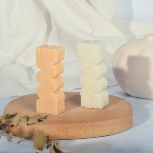Molde De Silicona Para Velas En Forma De S Ondulada Herramienta De Fabricación De Adornos De Yeso Geométrico DIY