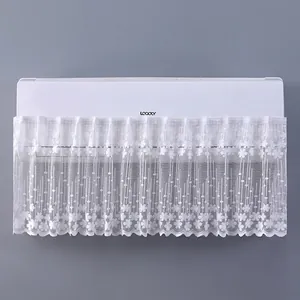 Air Conditioner Dust Cover White Lace Embroidery Scalloped Edge Decorative Wind Deflector Curtain For Home