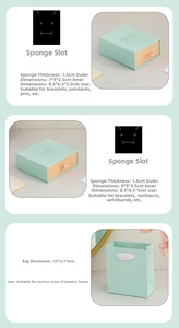 Mint green drawer jewelry box with orange accent and 'Best Wishes' text for gifts