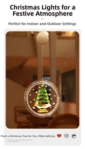 Détail de la lampe suspendue LED bonhomme de neige avec ventouse et lueur jaune chaud