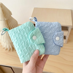 Mini portamonete a bolle in verde menta e blu chiaro con chiusura a bottone a pressione