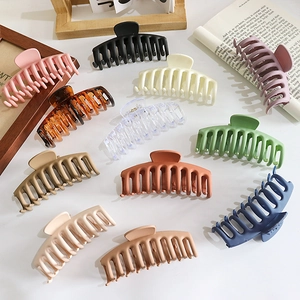 Large Matte Hair Claw Clip Plastic Non Slip Strong Hold Shark Hairpin Headpiece For Women Thick Hair Updo Styling Accessories