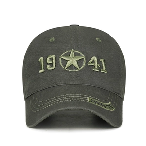 Army green military style baseball cap with 1941 embroidery and U.S. ARMY patch