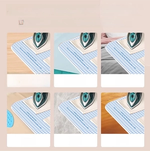 Detailed grid view of heat resistant ironing mat used on various household surfaces