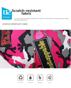 Detailed view of durable camouflage oxford fabric with water-resistant scratch protection