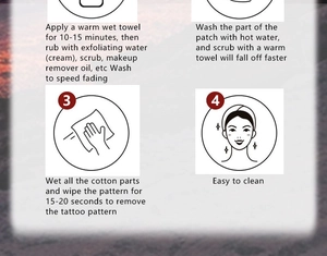 Guide for removing temporary freckle tattoos using hot water and cotton pads