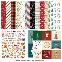 Macro detail of Christmas label set showing holiday stickers and decorative cards