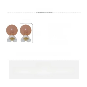 Detailed size specifications and dimensions for these vintage resin flower stud earrings