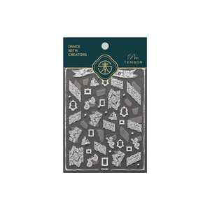 Retro white lace nail art stickers with luxury pearl patterns and vintage frames