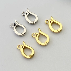 5-piece set of gold and silver lever back earring hoops on a clean white background