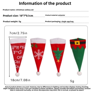 Spécifications de taille pour l'ensemble de porte-couverts de Noël en polyester
