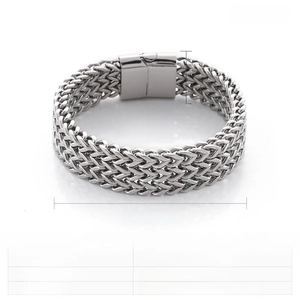 Detailed size chart for 18mm wide triple-layer spiga chain stainless steel bracelet