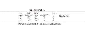 Size chart showing S to L dimensions for the loose-fitting pleated cloak-style dress