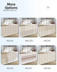 Selection of modern geometric and striped patterns for dust-proof cabinet curtains