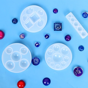 Moules en silicone pour bijoux DIY en résine aux formes circulaires et géométriques