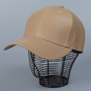 Baseball Cap Fashion PU Leather Adjustable Curved Brim Sun Protection Outdoor Casual Sport Hat For Men Women Unisex