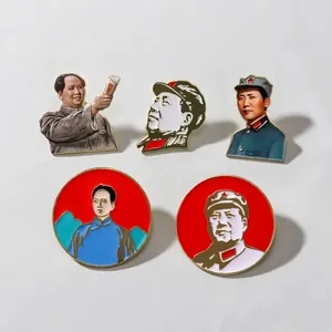 Enamel Pin Zinc Alloy Brooch Portrait Flag Commemorative Badge Retro Accessory For Men Women