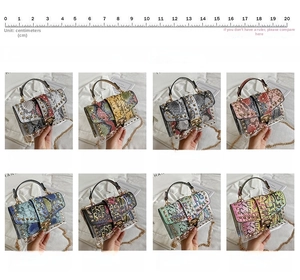 Collage of transparent graffiti jelly bags with chain straps and rivet details