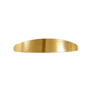 Elegant gold crescent moon hair clip with brushed metal texture on white background