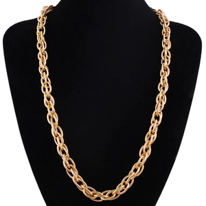 Classic KC gold 60cm twisted rope chain necklace displayed on a professional black mannequin