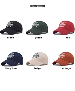Grid display showing six vintage cotton baseball caps with authentic letter embroidery